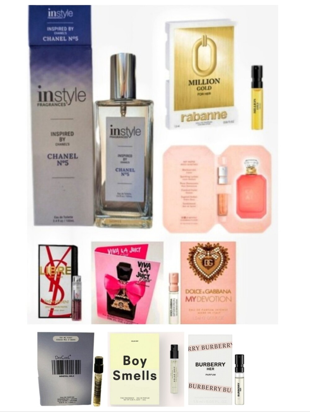 Lot Kayali, YSL, Burberry, Paco Rabanne, Chanel, Victor And Rolf...